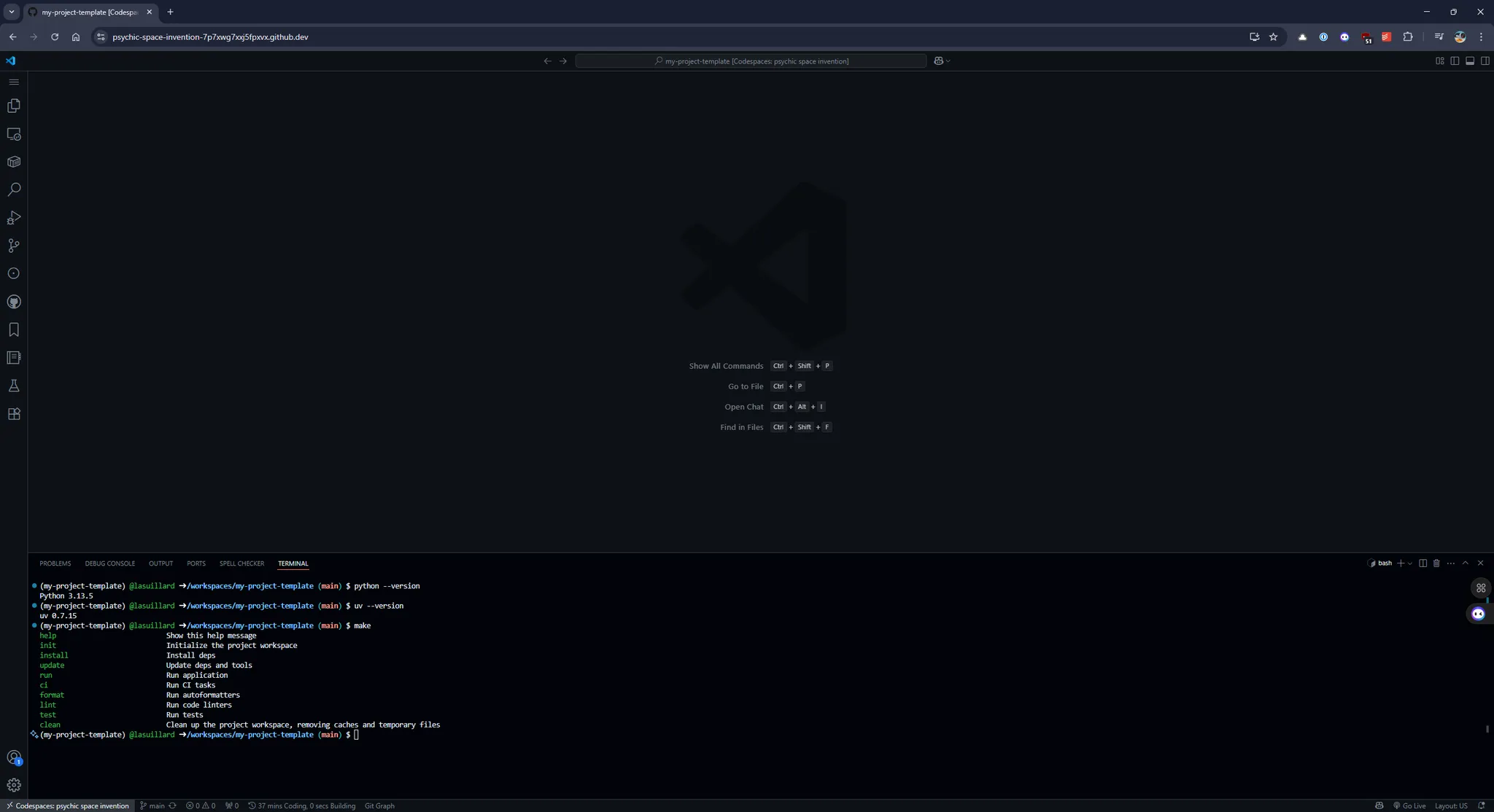 Exploring Codespaces